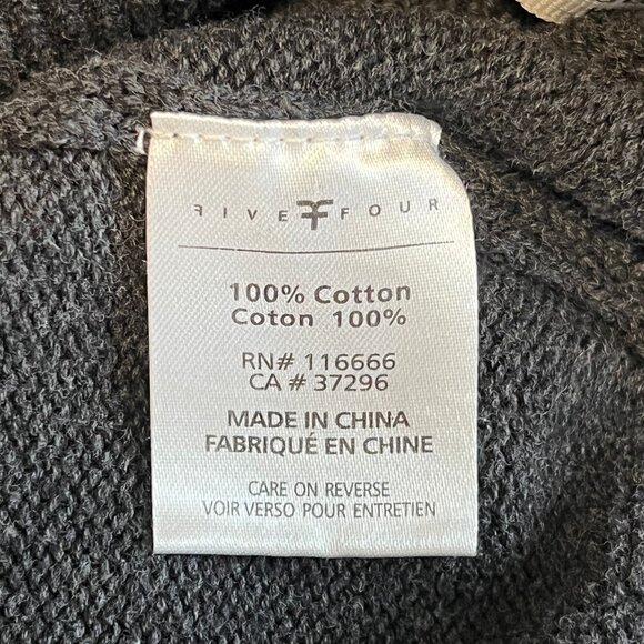 Five Four Sweater  - Dark Grey  - 100% Cotton - Picture 5 of 5